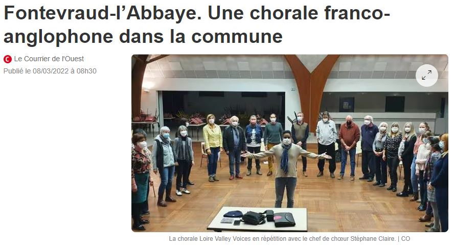 Fontevraud-l’Abbaye. Une chorale franco-anglophone dans la commune.